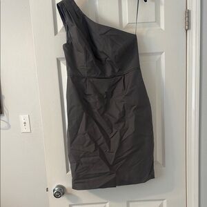 J. Crew Gray One-Shoulder Sheath Dress